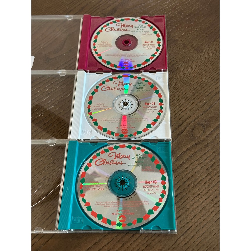 RARE 1995 Disney World Merry Christmas Radio Broadcast 3 CD Set Mickey ABC